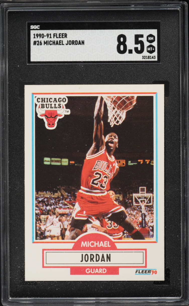 1990 Fleer Basketball Michael Jordan #26 SGC 8.5 NM-MT+