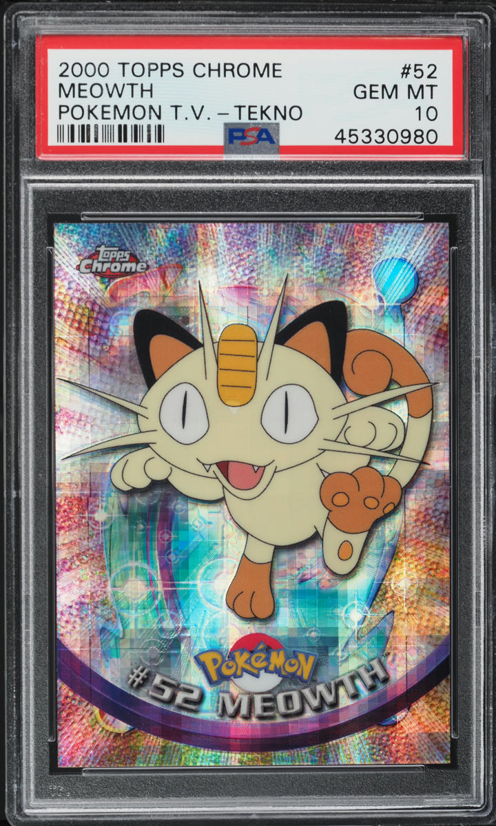 2000 Topps Chrome Pokemon Series 1 Tekno Meowth #52 PSA 10 GEM MINT