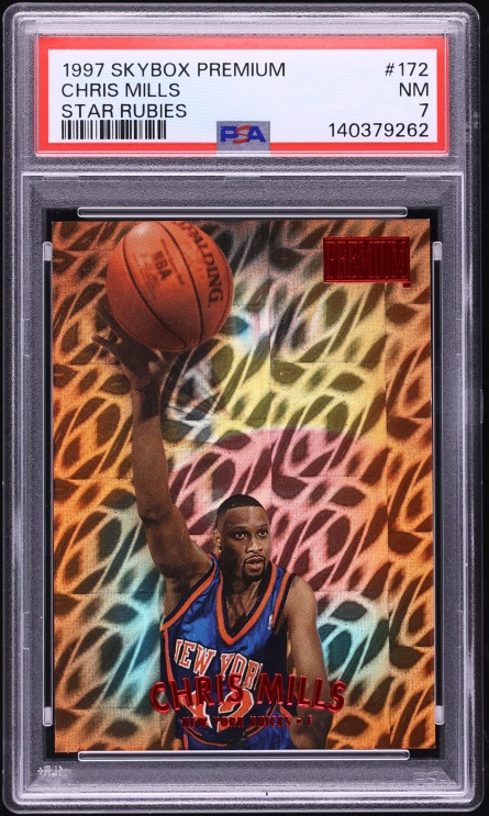 1997 Skybox Premium Star Rubies Chris Mills /50 #172 PSA 7 NRMT