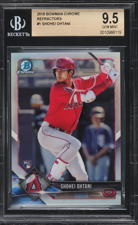 2018 Bowman Chrome Refractor Alec Bohm ROOKIE RC AUTO /499 BGS 9.5
