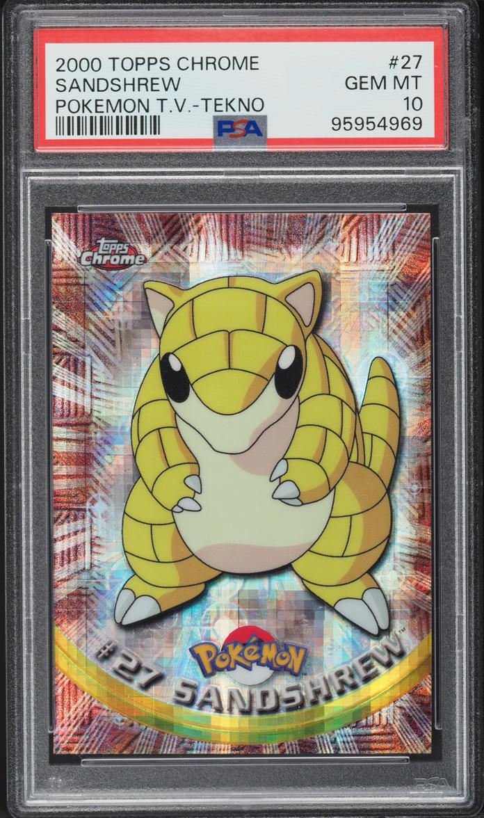 2000 Topps Chrome Pokemon T.V. Series 1 Tekno Sandshrew #27 PSA 10 GEM MINT