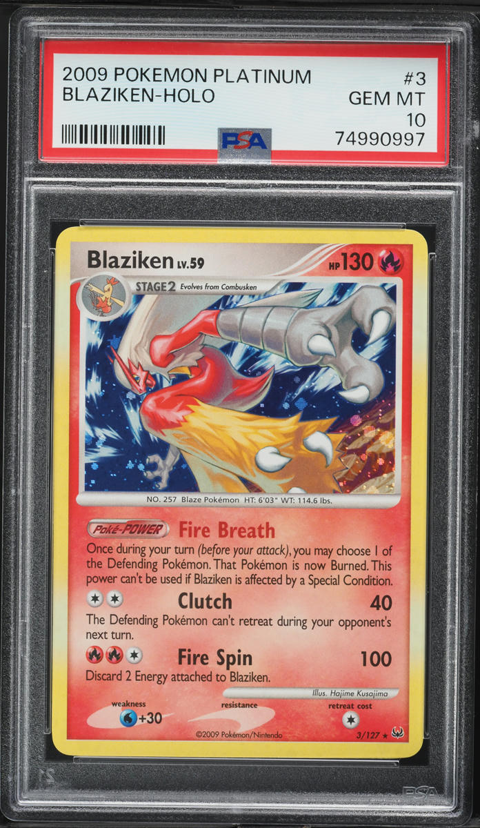 2009 Pokemon Platinum Holo Blaziken #3 PSA 10 GEM MINT