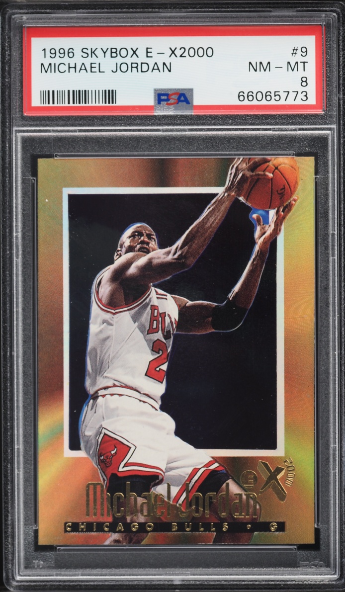 1996 Skybox E-X2000 Michael Jordan #9 PSA 8 NM-MT