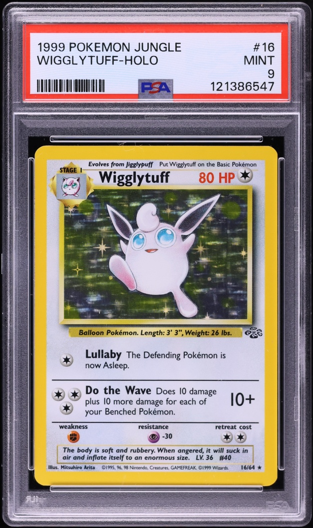1999 Pokemon Jungle Holo Wigglytuff #16 PSA 9 MINT