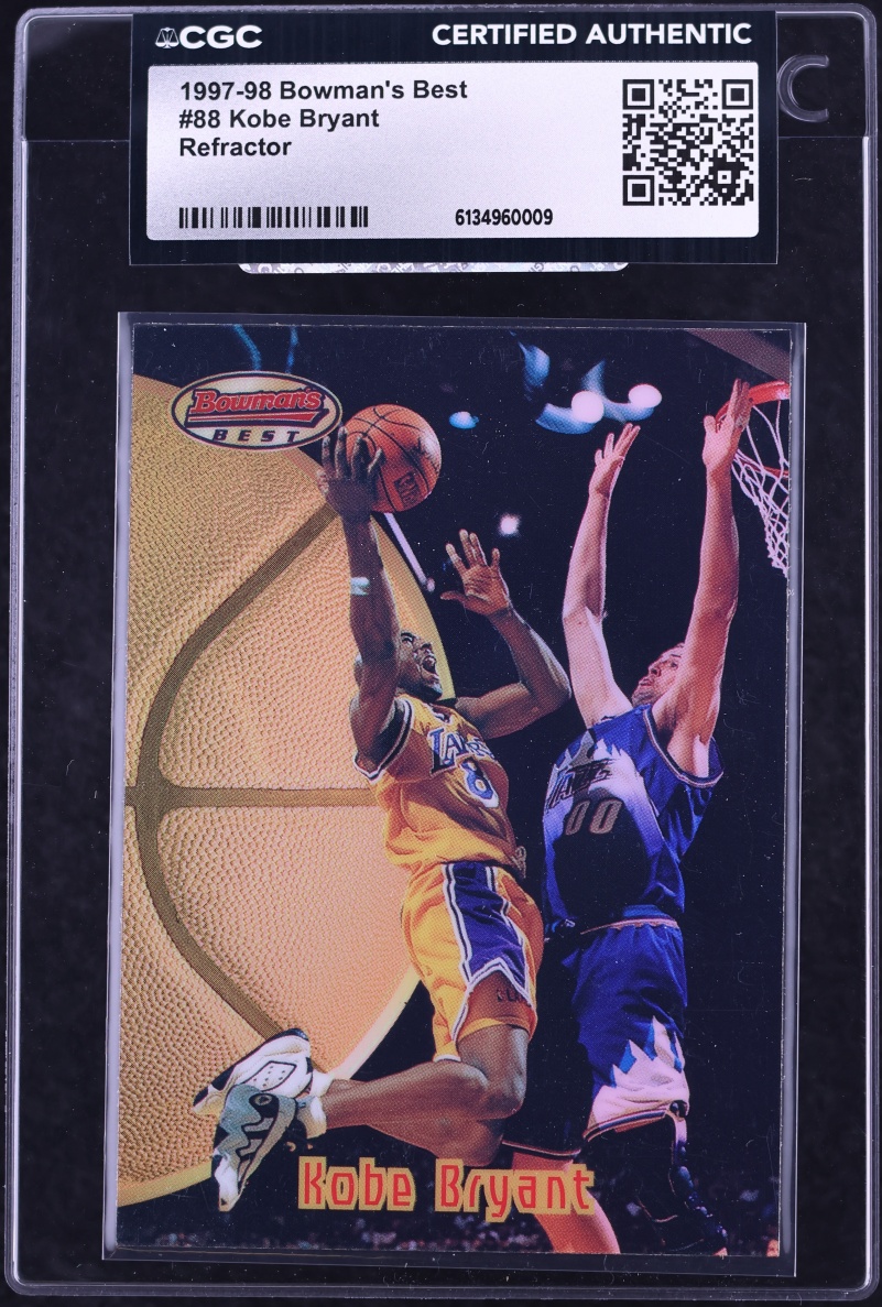 1997 Bowman's Best Refractor Kobe Bryant #88 CGC AUTH