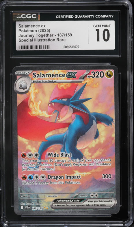 2025 Pokemon Japanese SV Battle Partners SAR Salamence Ex #129 PSA