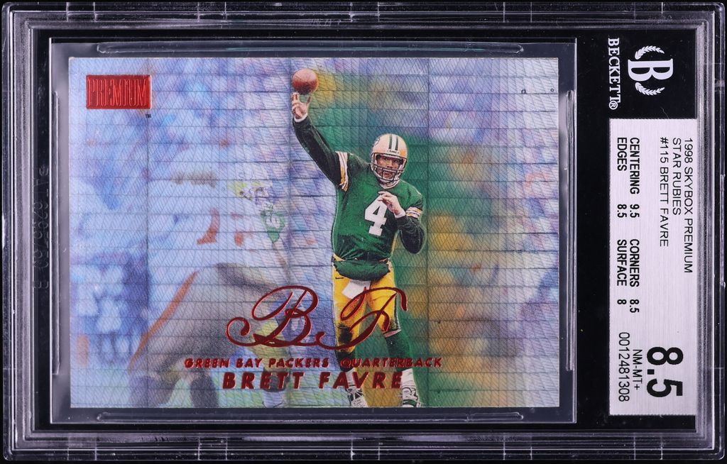1998 Skybox Premium Star Rubies Brett Favre /50 #115 BGS 8.5 NM-MT+