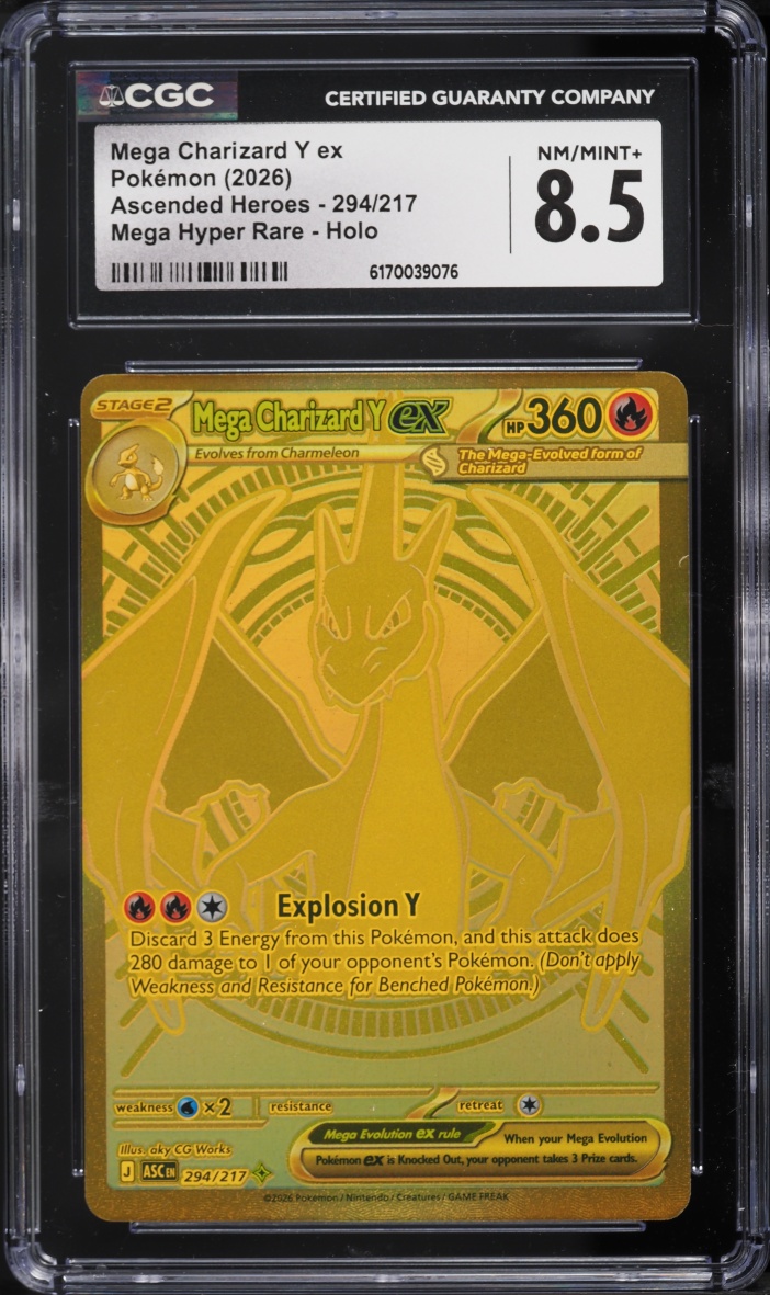 2026 Pokemon Mega Evolution Ascended Heroes MHR Mega Charizard Y Ex #294 CGC 8.5 NM-MT+