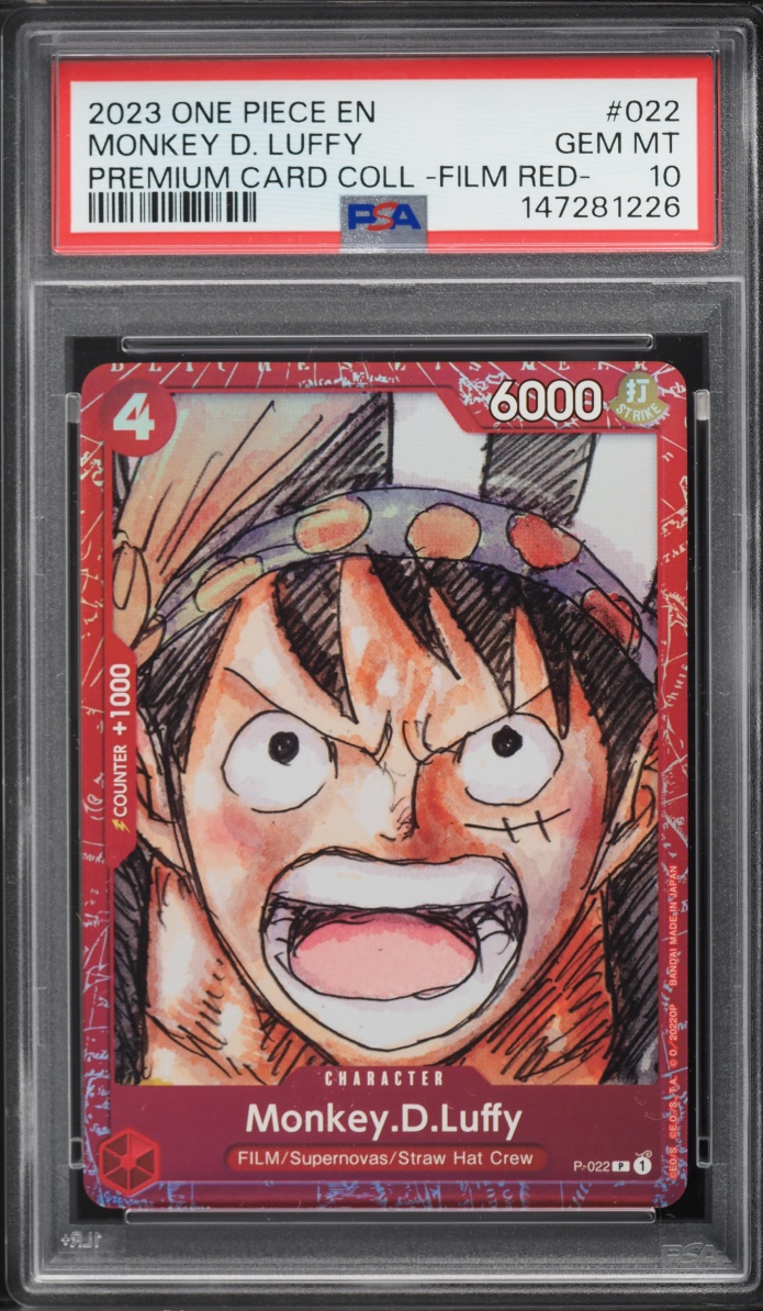 2023 One Piece Premium Collection Film Red Monkey D. Luffy #P-022 PSA 10 GEM MINT