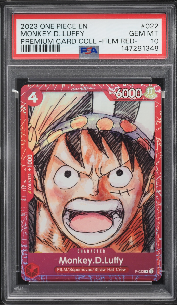 2023 One Piece Premium Collection Film Red Monkey D. Luffy #P-022 PSA 10 GEM MINT