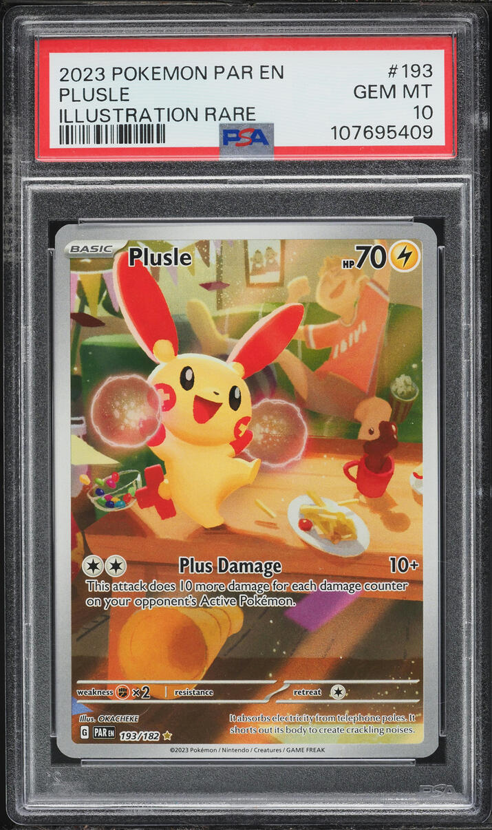 2023 Pokemon Scarlet & Violet Paradox Rift IR Plusle #193 PSA 10 GEM MINT
