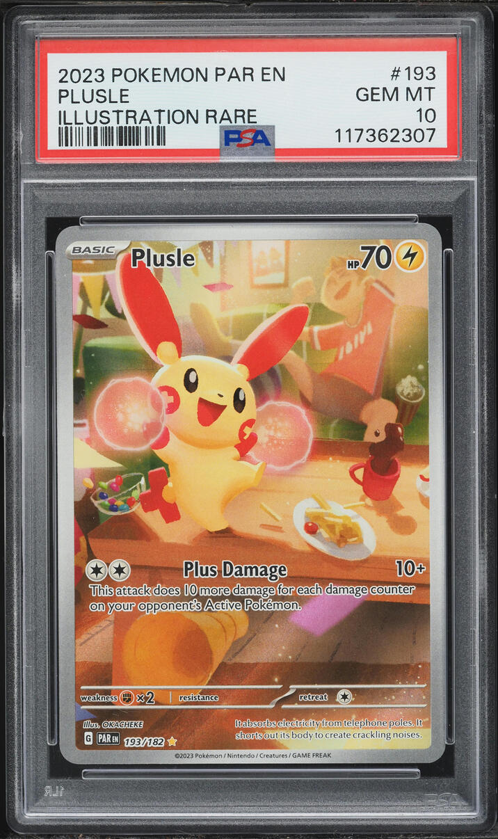 2023 Pokemon Scarlet & Violet Paradox Rift IR Plusle #193 PSA 10 GEM MINT