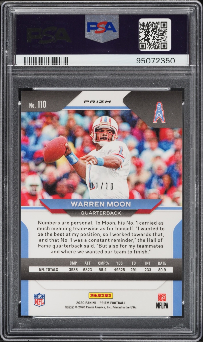 2020 Panini Prizm Gold Warren Moon 1/10 #110 PSA 9 MINT
