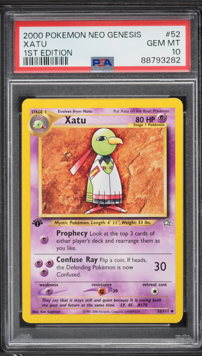 2000 Pokemon Neo Genesis 1st Edition Xatu #52 PSA 10 GEM MINT