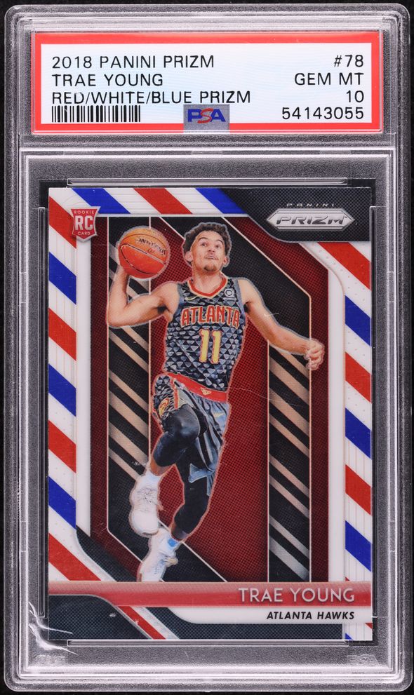 2018 Panini Prizm #78 Trae Young RC Rookie PSA 10 on