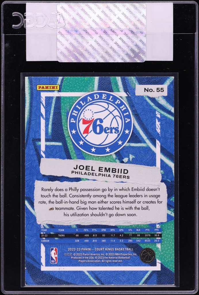 2022 Panini Court Kings Joel Embiid #55 CGC AUTH