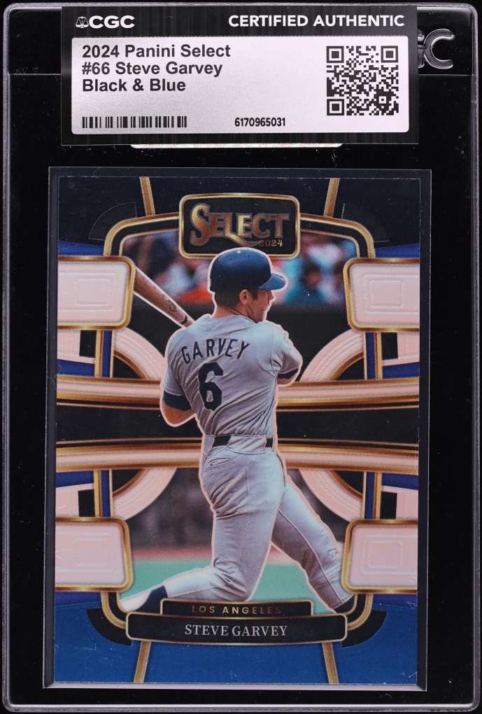 2024 Select Black & Blue Steve Garvey /49 #66 CGC AUTH