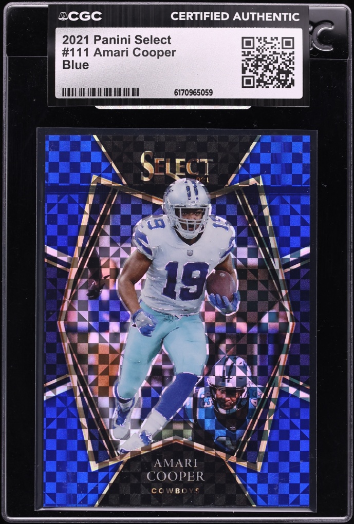 2021 Select Premier Level Blue Amari Cooper /149 #111 CGC AUTH