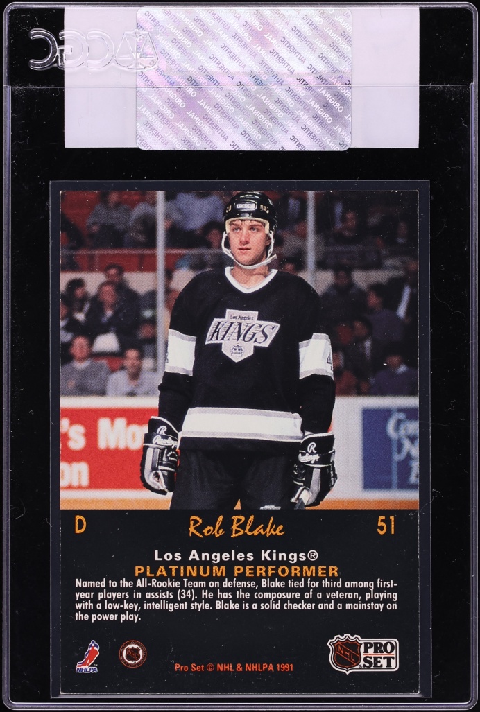 1991 Pro Set Platinum Rob Blake #51 CGC AUTH