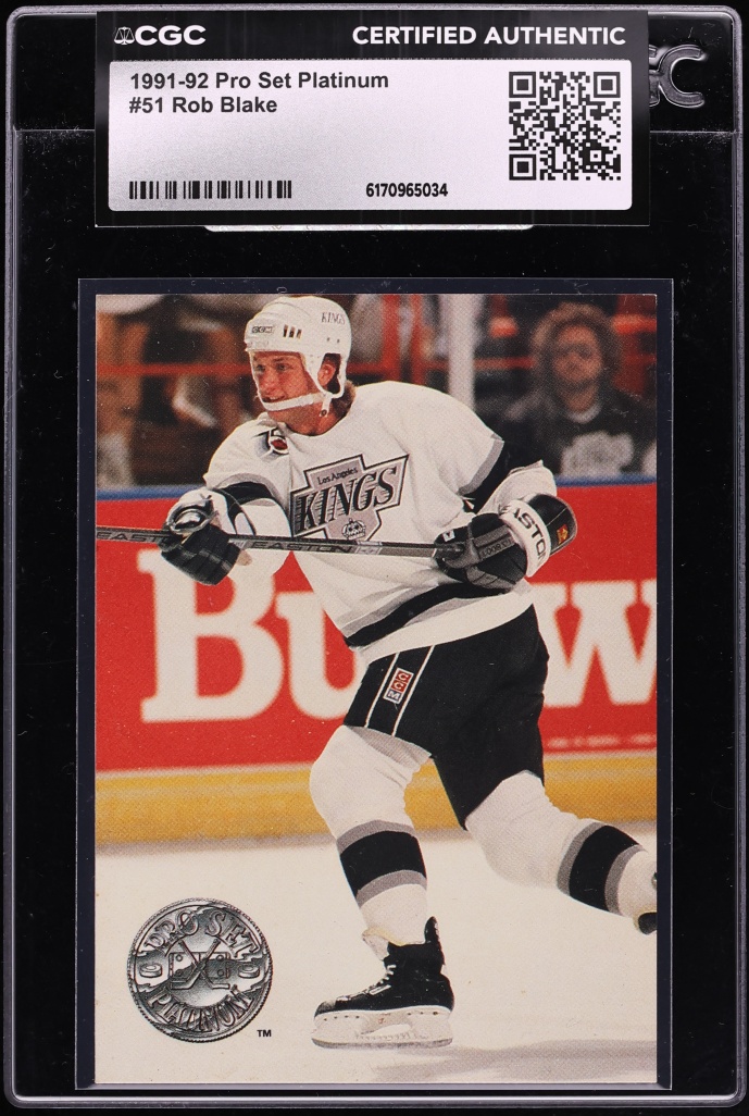 1991 Pro Set Platinum Rob Blake #51 CGC AUTH
