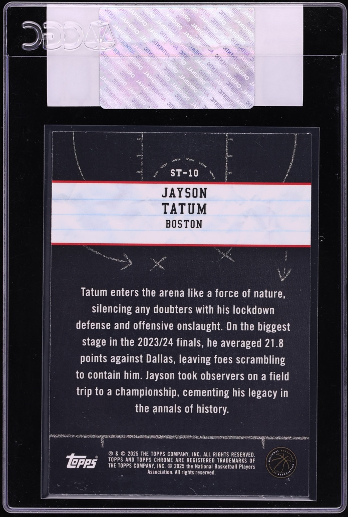2024 Topps Chrome Show & Tell Blue Basketball Refractor Jayson Tatum #ST-10 CGC AUTH