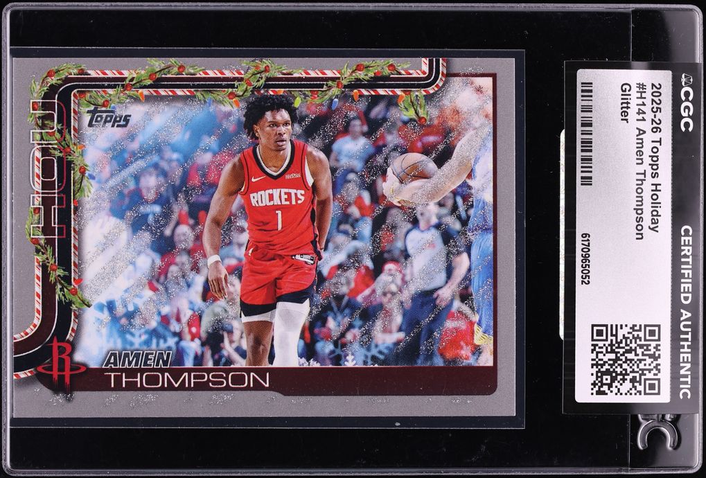 2025 Topps Holiday Glitter Amen Thompson #H141 CGC AUTH