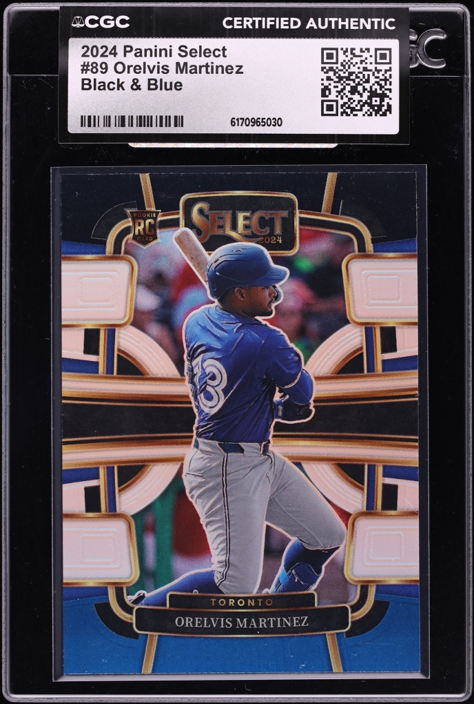 2024 Select Concourse Black & Blue Orelvis Martinez ROOKIE /49 #89 CGC AUTH