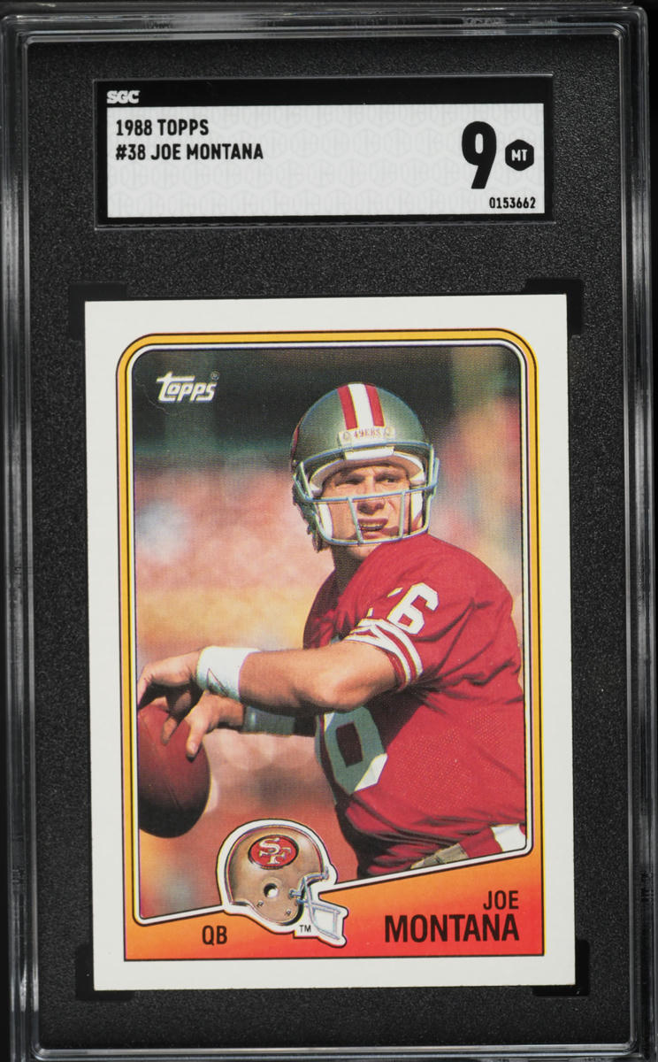 1988 Topps Football Joe Montana #38 SGC 9 MINT