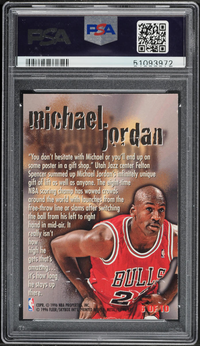 1996 Metal Steel Slammin' Michael Jordan #6 PSA 9 MINT