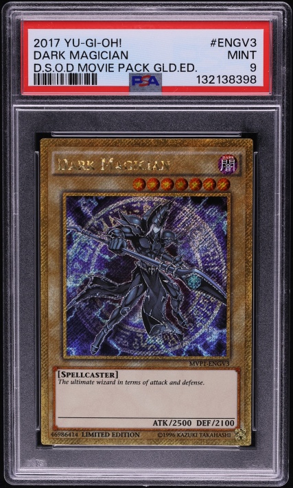 2017 Yu-Gi-Oh! DSOD Movie Pack Limited Gold Edition Dark Magician #MVP1-ENGV3 PSA 9 MINT