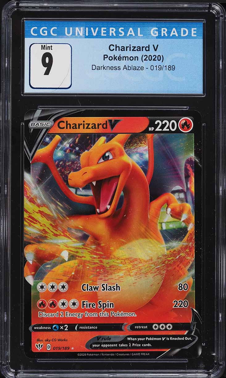2020 Pokemon Sword & Shield Darkness Ablaze Charizard V #19 CGC 9 MINT