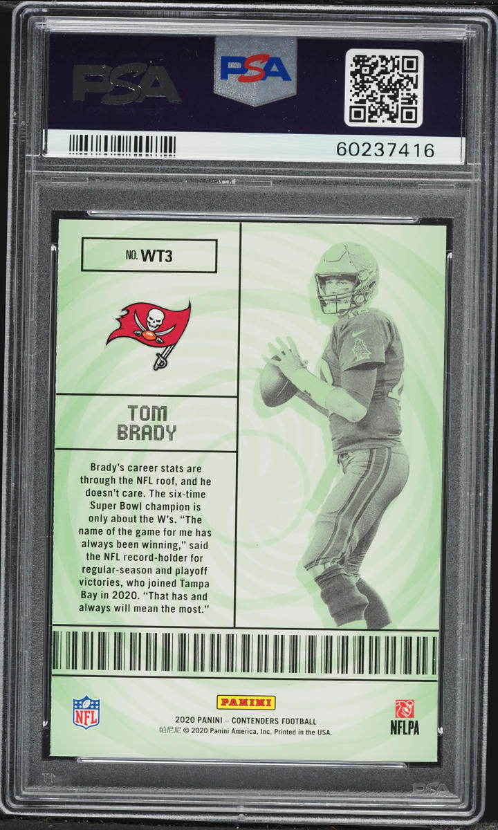 2020 Panini Contenders Winning Ticket Tom Brady #WT3 PSA 8 NM-MT