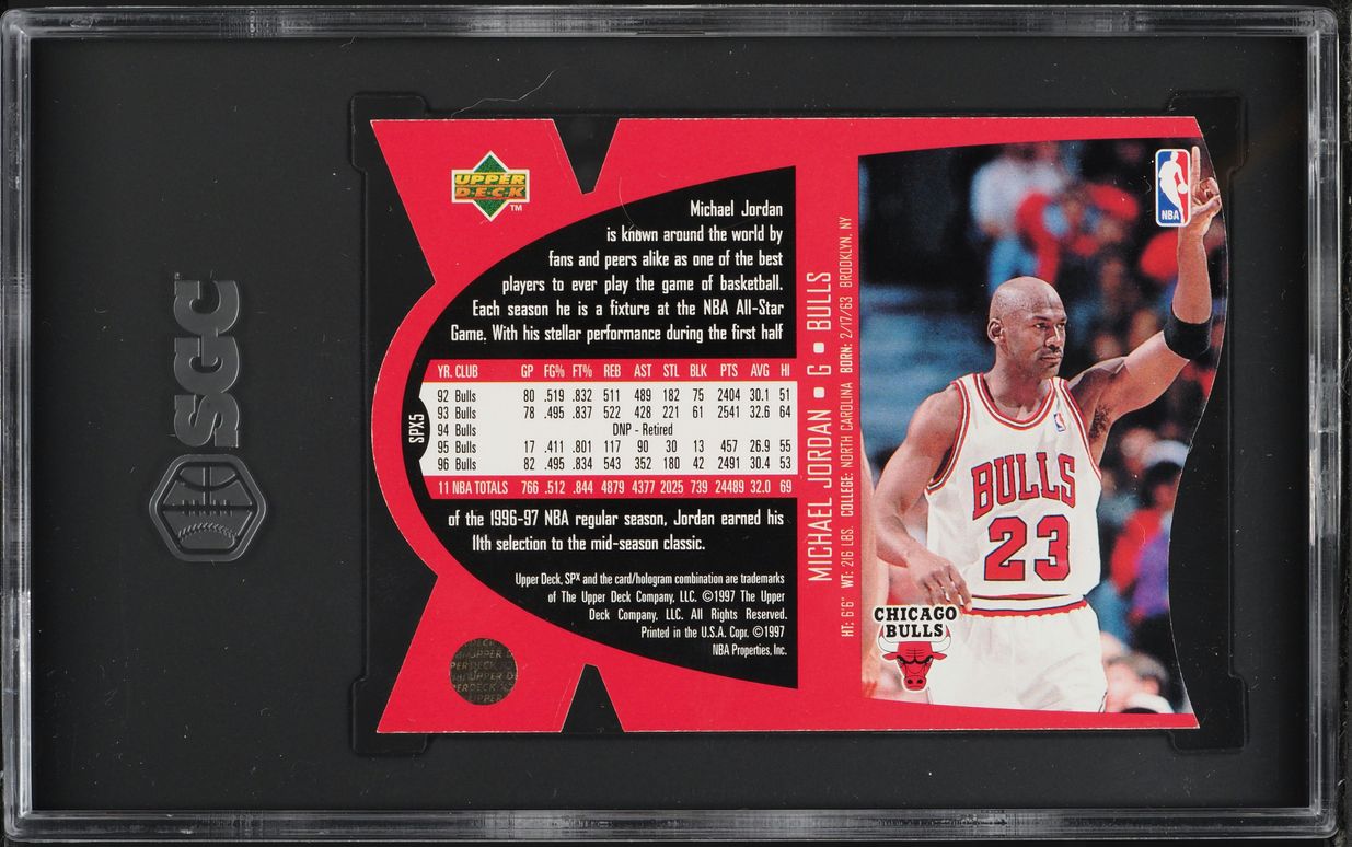 1997 SPx Basketball Michael Jordan #SPX5 SGC 8.5 NM-MT+