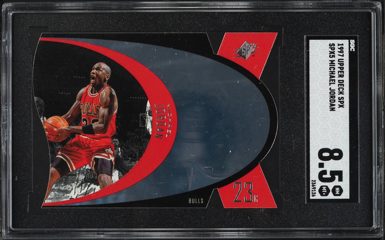 1997 SPx Basketball Michael Jordan #SPX5 SGC 8.5 NM-MT+