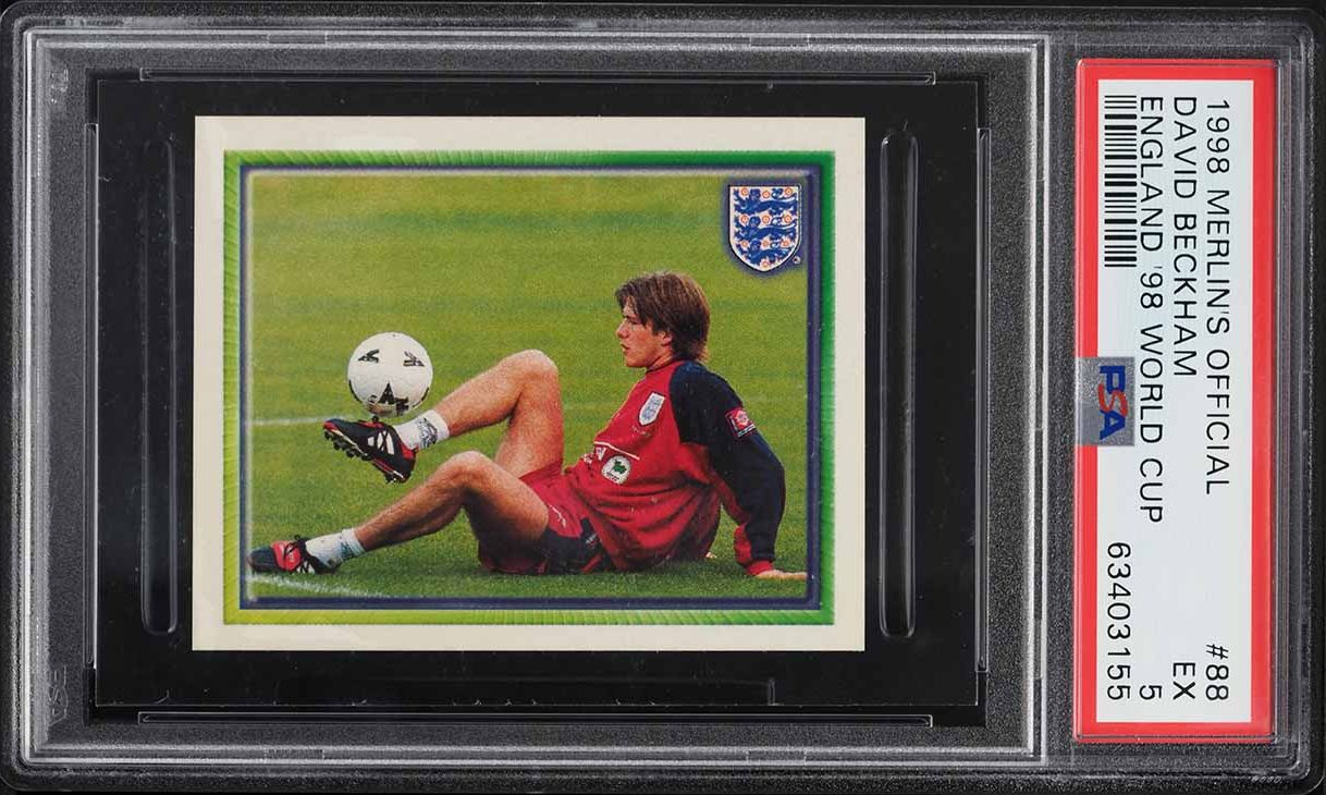 1997 Merlin's Premier Gold 98 Golden Moments David Beckham #G1 PSA