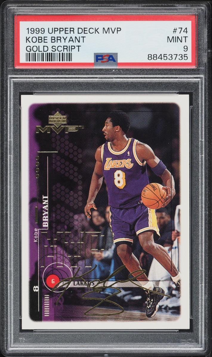 1999 Upper Deck MVP Gold Script Kobe Bryant /100 #74 PSA 9 MINT