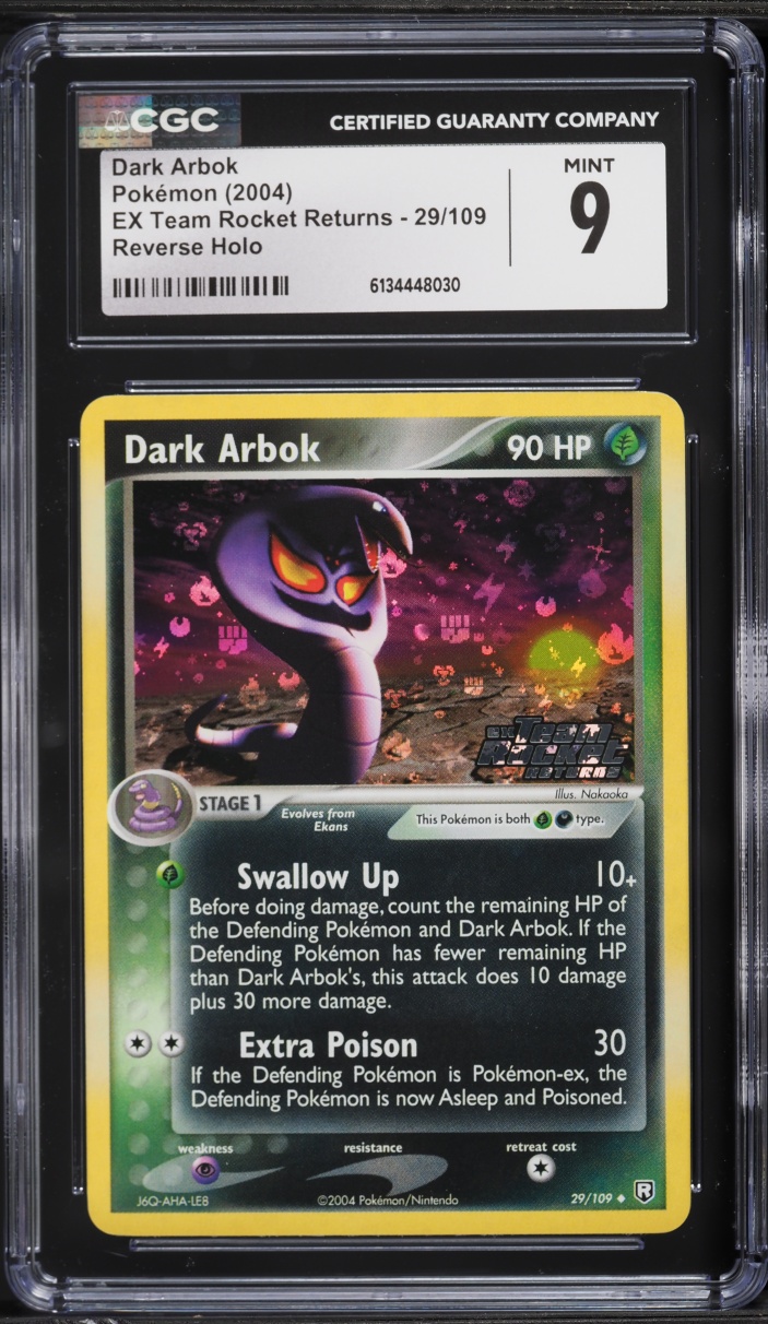 2004 Pokemon EX Team Rocket Returns Reverse Holo Dark Arbok #29 CGC 9 MINT