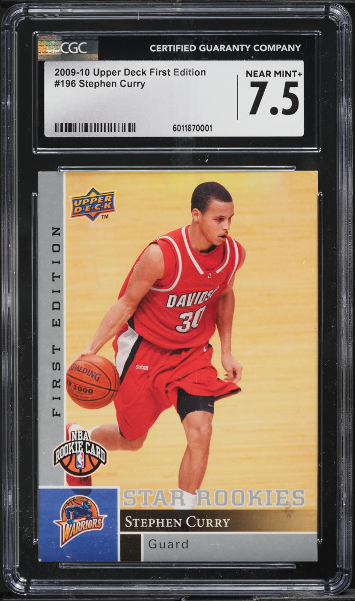 2009 Upper Deck First Edition Stephen Curry ROOKIE #196 CGC 7.5 NRMT+