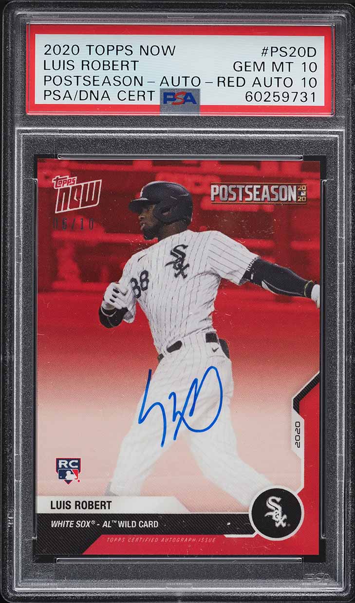 2020 Topps Luis Robert ROOKIE #392 PSA 10 GEM MINT on Fanatics Collect