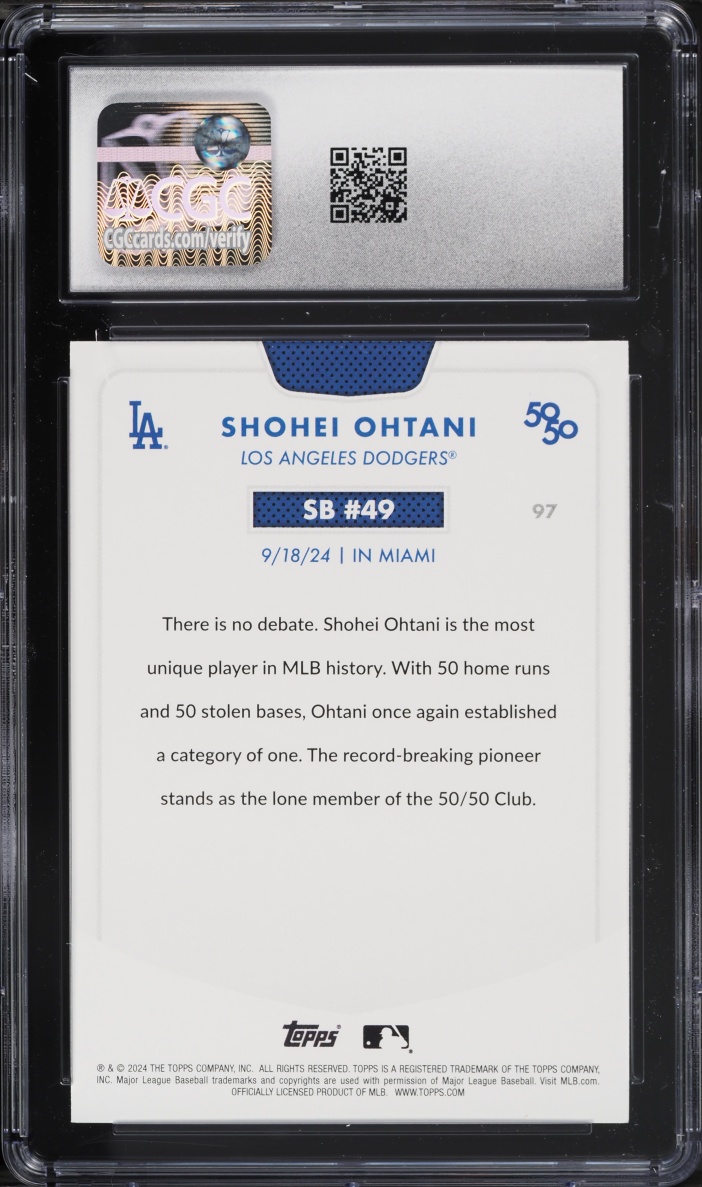 2024 Topps 50/50 Shohei Ohtani #97 CGC 10 GEM MINT