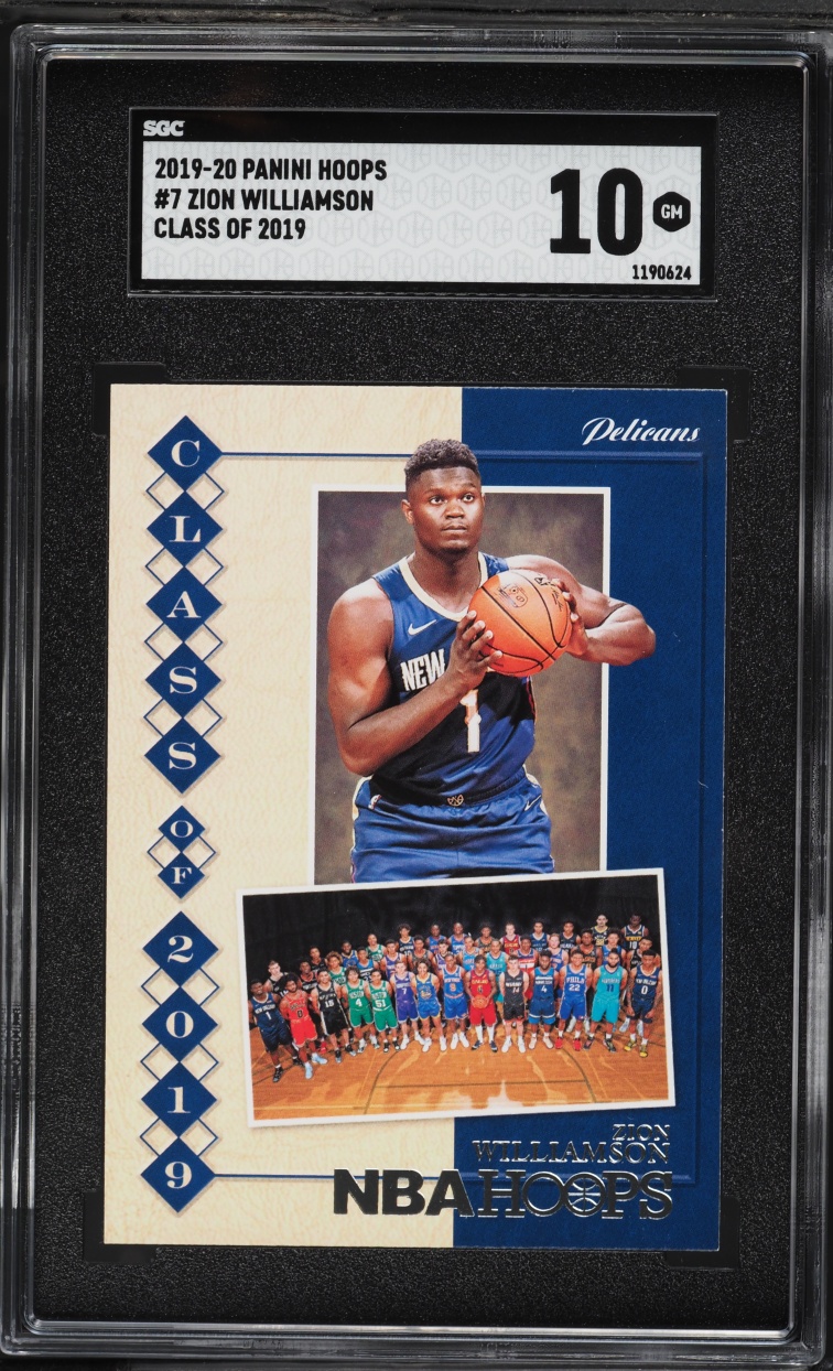 2019 Hoops Class Of '19 Zion Williamson ROOKIE #7 SGC 10 GEM MINT