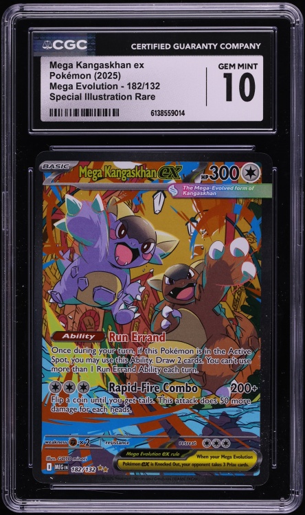 2025 Pokemon Mega Evolution SIR Mega Kangaskhan EX #182 CGC 10 GEM MINT