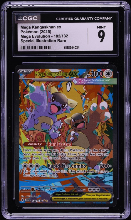 2025 Pokemon Mega Evolution SIR Mega Kangaskhan Ex #182 CGC 9 MINT