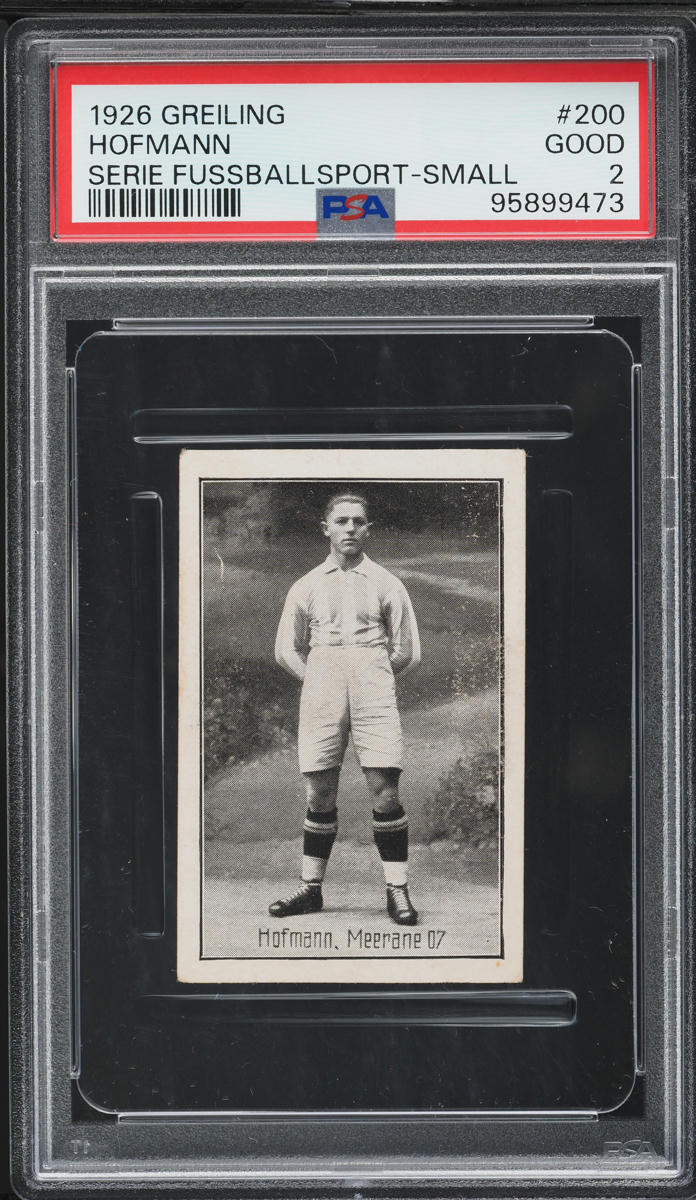 1926 Greiling Serie Fussballsport Richard Hofmann ROOKIE SMALL #200 PSA ...