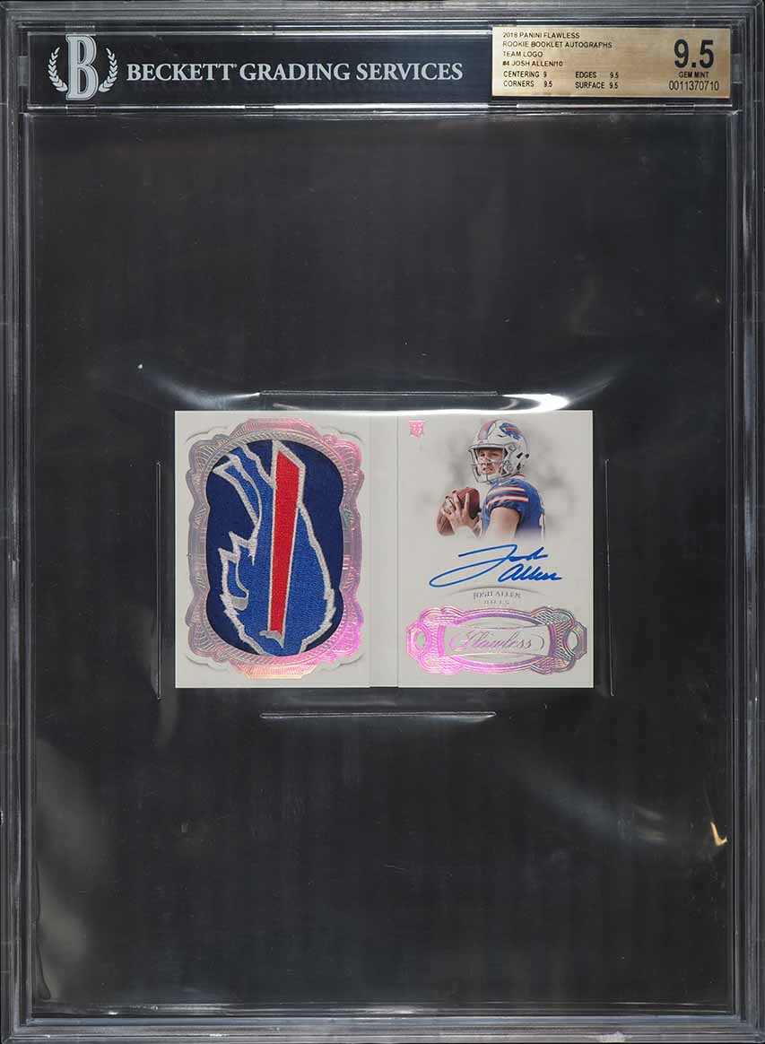 2018 Panini Flawless Booklet Logo Josh Allen ROOKIE PATCH AUTO /10 #RCB ...