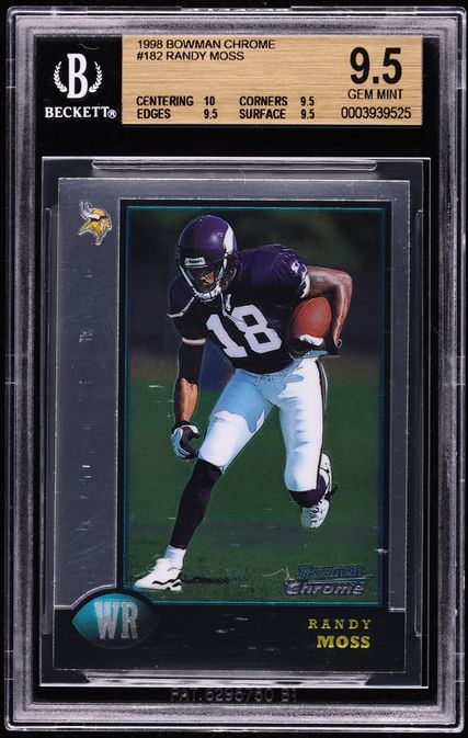1998 Ultra Football Randy Moss ROOKIE #207 PSA 9 MINT on