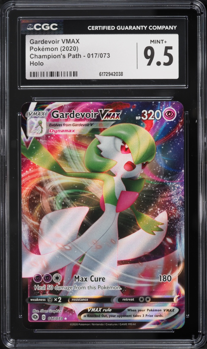 2020 Pokemon Sword & Shield Champion's Path Full Art Gardevoir VMAX #17 CGC 9.5 MINT+