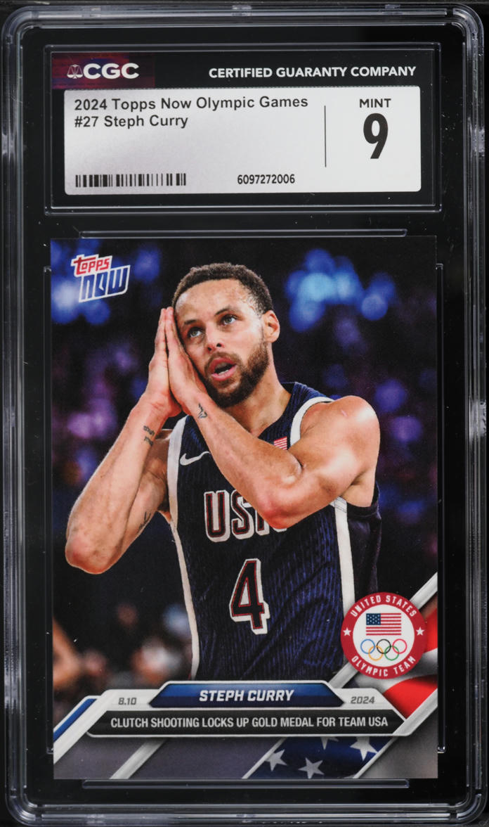 2024 Topps Now Olympic Games Steph Curry #27 CGC 9 MINT