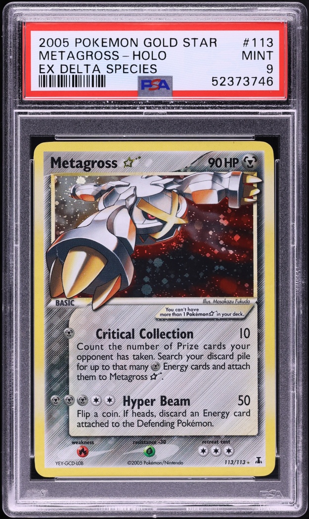 2005 Pokemon EX Delta Species Holo Metagross Gold Star #113 PSA 9 MINT