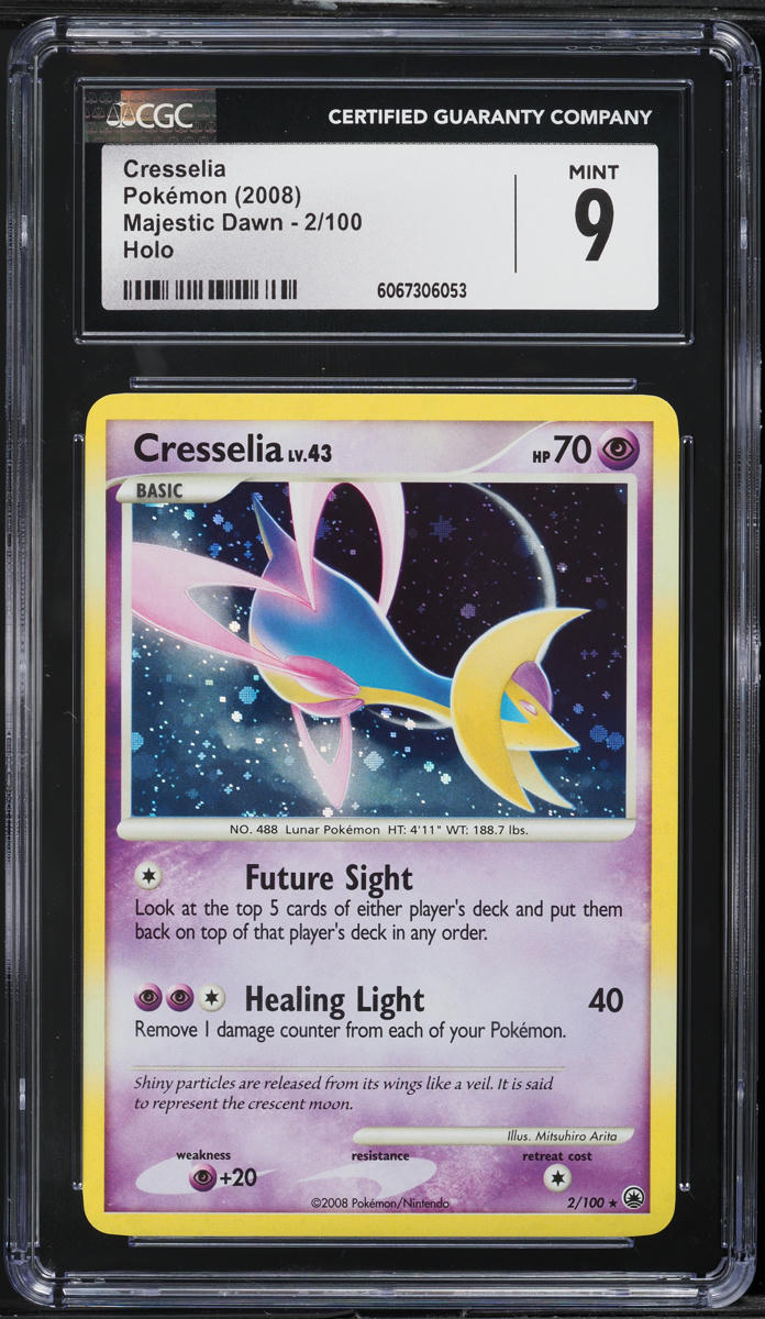 2008 Pokemon Diamond & Pearl Majestic Dawn Holo Cresselia #2 CGC 9 MINT